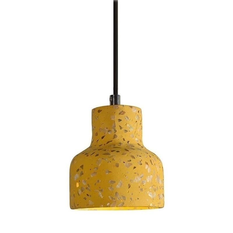 Mini suspension Terrazzo blanche lustre suspendu ciment E27 luminaire design chambre