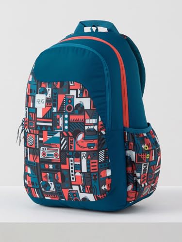 Image of Wildcraft Wiki 1 30L Laptop Backpack for Men & Women | Fits 15.6 inch Laptop | Padded Shoulder Straps, Multi Compartments, Anti-Theft Zippers | School & College Bag | Music Pattern Multi