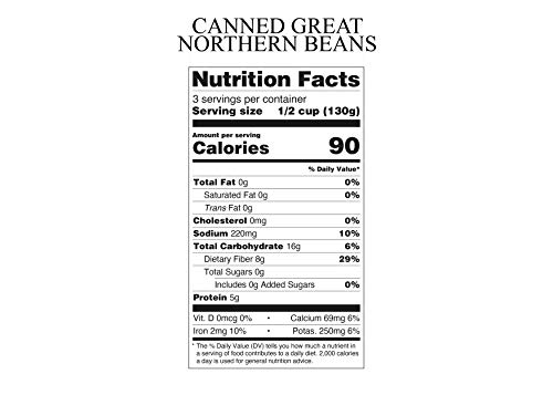 image for FRAMORE Great Northern Beans, Gourmet, Canned (12 Pack), 14 Oz, Organi