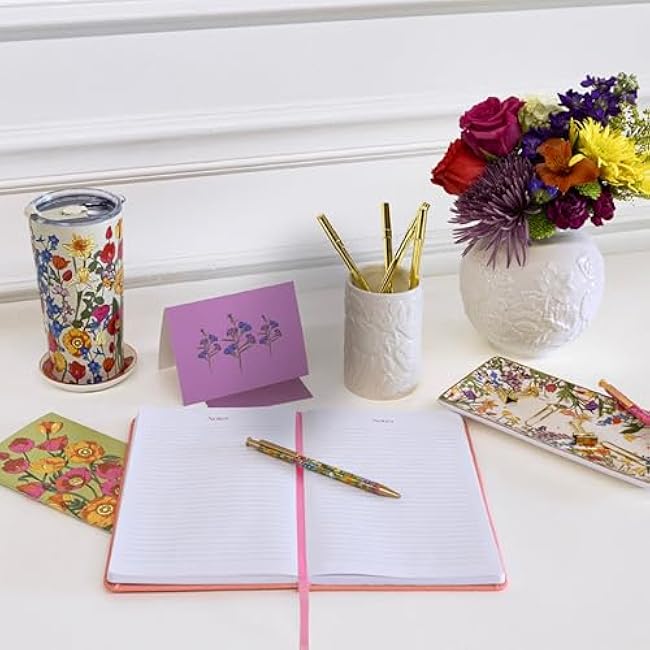 Vera Bradley 20 oz Thermal Mug, Stainless Steel Insulated Travel Cup, Double Wall Tumbler with Lid (Meadow Bouquet Seedpearl)