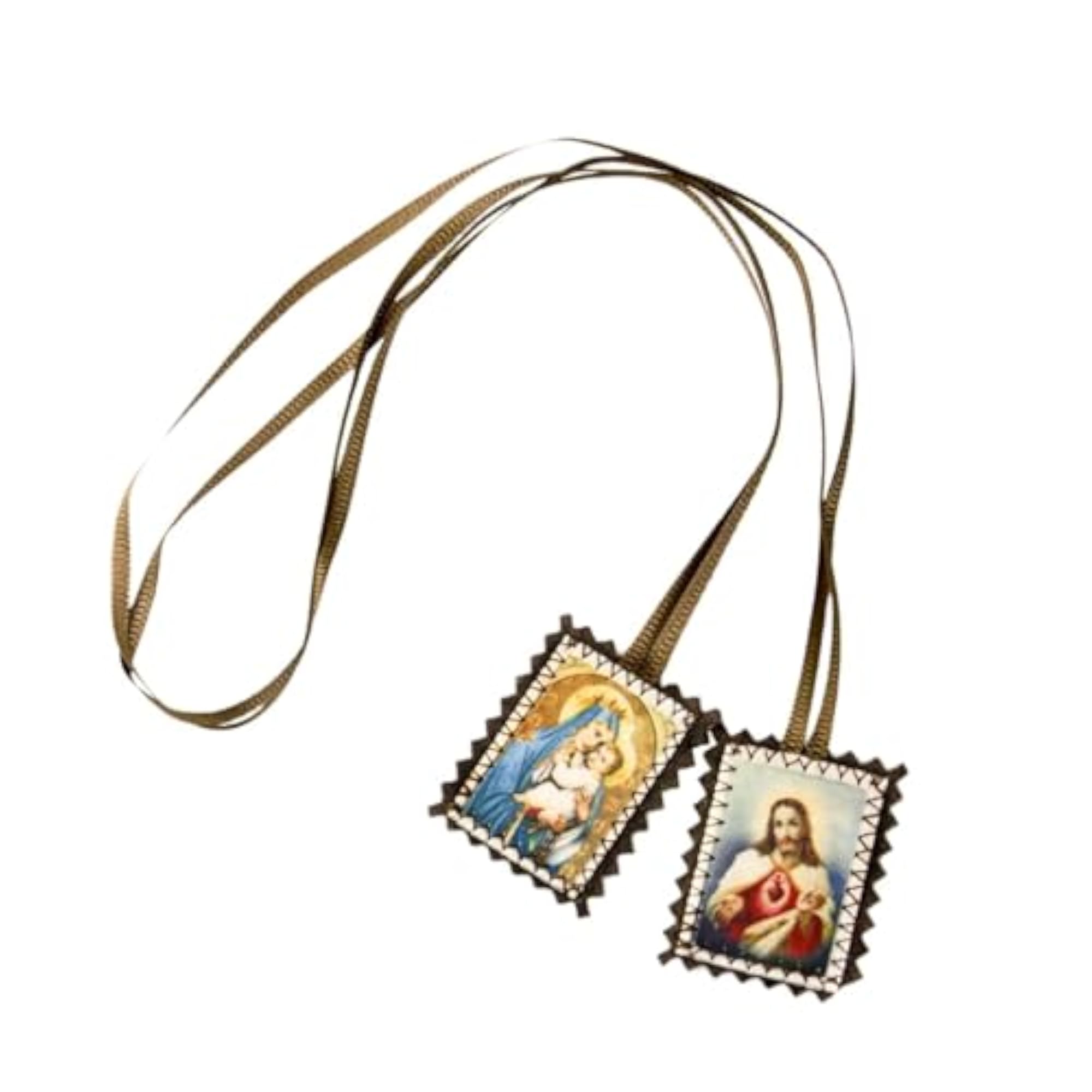 Traditional Scapular Pendant Necklace for Our Lady of Mount