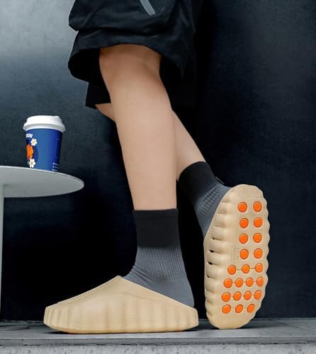 Fashion Acupressure Mule Clogs for Men Comfortable Soft Massage Pillow Sandals Women Indoor Lightweight Outdoor Cloud Slides(Black/42-43) — view 3