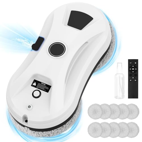 CraftNestUK Window Cleaning Robot, 2800pa Robot Window Cleaner with Intelligent Edge Detection, Remote Control, Automatic Window Cleaner