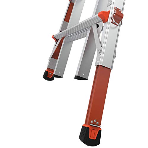 Little Giant Ladders, Revolution with Ratchet Levelers, M26, 26 ft, Multi-Position Ladder, Ratchet leg levelers, Aluminum, Type 1A, 300 lbs weight rating (12026-801)