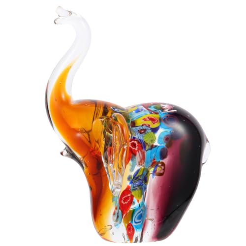 Figurine d'éléphant en verre coloré : l'ornement idéal à offrir