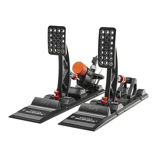 ASETEK SimSports Hydraulic Invicta™ S-Series T.H.O.R.P. II Sim Racing Pedals | Premium Pedals for Sim Racing | Adjustable and Customizable Pedal Arms for a Perfect Fit in Your Setup | PC Compatible
