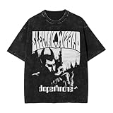 Electric Music Wizard Shirt Men's Short Sleeved Vintage Oversized Tops Women's Crew Neck Graphic Tees Small