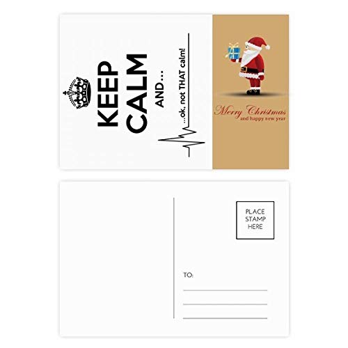 Cartes postales Keep Calm Père Noël Noir pour vos vœux de fin d'année