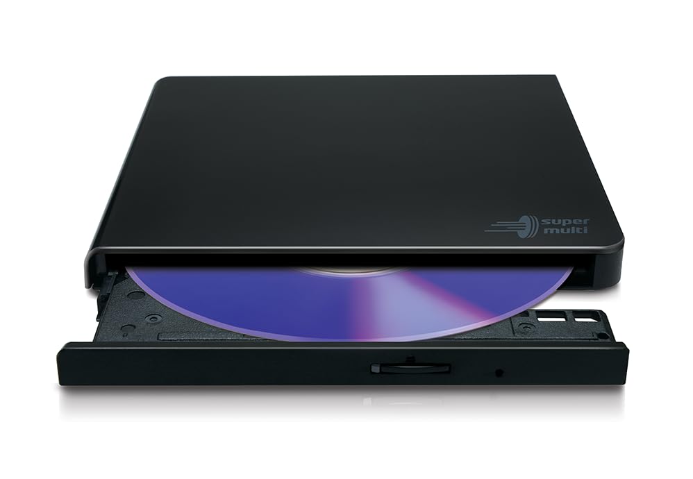 Image of LG GP65NB78 8X USB 2.0 Super Multi Ultra Slim Portable DVD Writer Drive + /-RW External Drive with M-DISC Support - Black