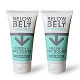Below The Belt Fresh and Dry Boobs Sweat Care Cream, Under Breast Care with Fresh Breeze Scent, Under-Bust Anti-Sweat and Anti-Chafing Formula, Talc Free - 75ml Duo Pack