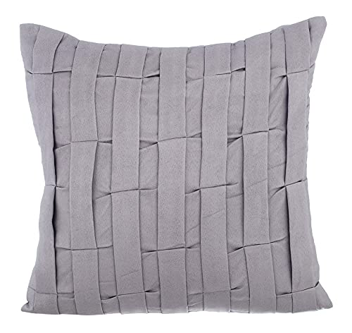 The HomeCentric Decorative Cushion Covers Pack of 2, 40x40 cm (16"x16") Grey, Suede Throw Cushion Covers, Cushion Covers, Solid Color Throw Pillow Covers, Modern Throw Pillow Covers - Grey Love Tune โ image 1
