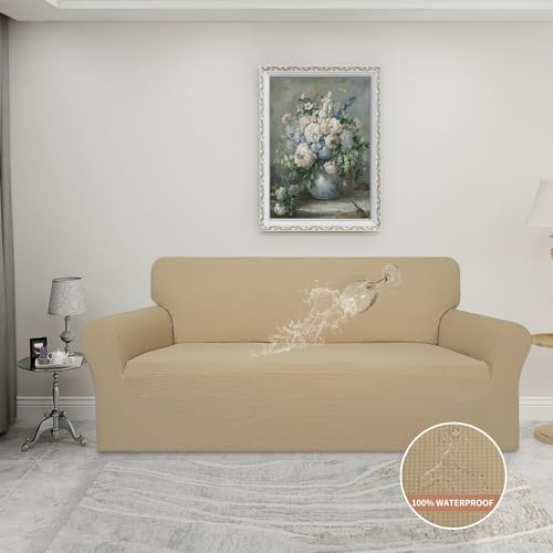 Image of Easy-Going 100% Waterproof Couch Cover, 3 Cushion Oversized Sofa Cover