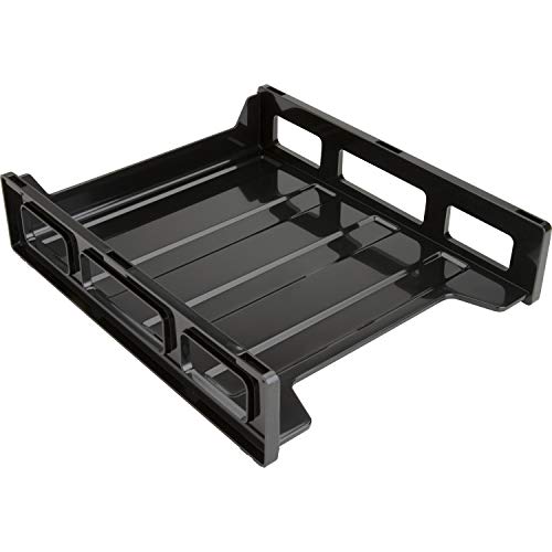 Bac à courrier empilable Business Source noir 62884 rangement bureau horizontal