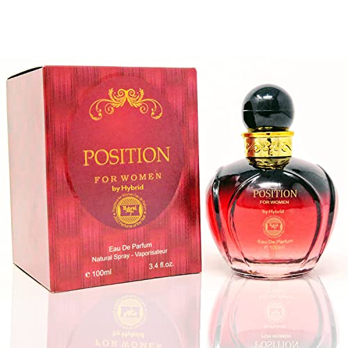 Hybrid & Company Position for Women Eau De Parfum Natural Spray Sensual Scent, 3.4 Fl Oz