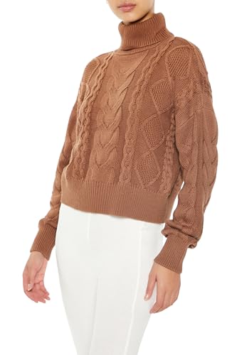 Forever 21 Women's Cable Knit Turtleneck Sweater4