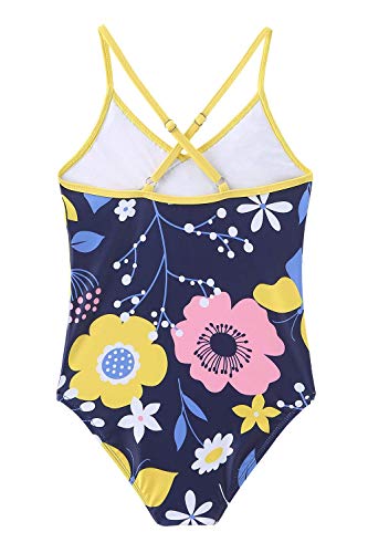 Image of Girls One Piece Swimsuits Hawaiian Ruffle Swimwear Beach Bathing Suit for Summer Vacation