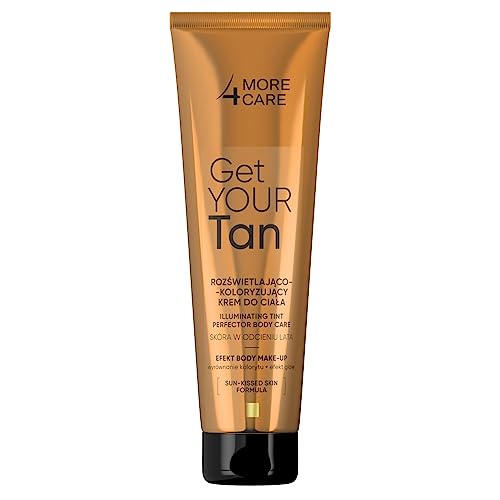 More4Care Get Your Tan! Brightening Body Makeup Coloring Cream 100 ml, Natural, 100 ml (Pack of 1)