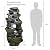 SunJet 60" High 7-Tiers Cascading Rock Outdoor Water Fountain with LED Lights - Large Outdoor Fountains and Waterfalls for Garden or Patio, Yard, and Deck Decor, Featuring Natural Stone Look