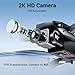 Drone with Camera for Adults Kids 2k One-Key Take Off/Landing FPV RC Drone with Camera for Beginners Headless Mode, 3 Speeds, 360° Flip, 2 Batteries Mini Drone for Adults Black