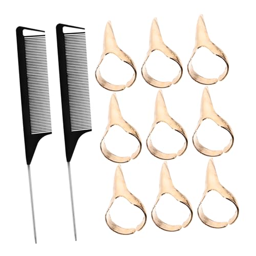 IWOWHERO Distribuir Peines Para Cardar Peines De Peluquero Con Anillos De Separación Para Alisar El Cabello Cabelludo El Baño