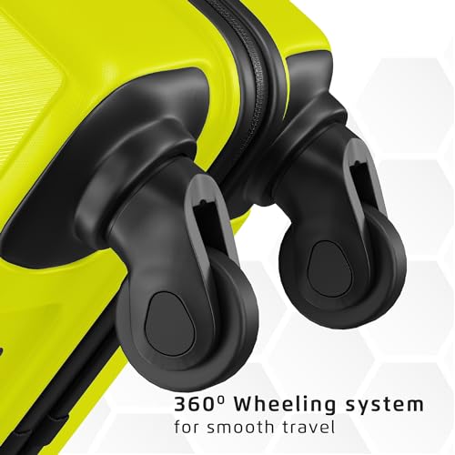 Safari-Pentagon-Hardside-Small-Size-Cabin-Luggage-Suitcase-Trolley-Bags-for-Travel-Green-Lime-Color-55cm