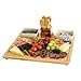 Picnic at Ascot Bamboo Cutting Board for Cheese & Charcuterie includes 2 Ceramic Bowls, 4 Cheese Tools & Cheese Markers-Designed & Quality Checked in USA