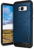 Samsung Galaxy S8 Plus 2017 Case, Ringke [Flex S Series] Coated Textured Leather Flexible TPU Shock Protection Durable Sophisticated Stylish Case – Deep Blue
