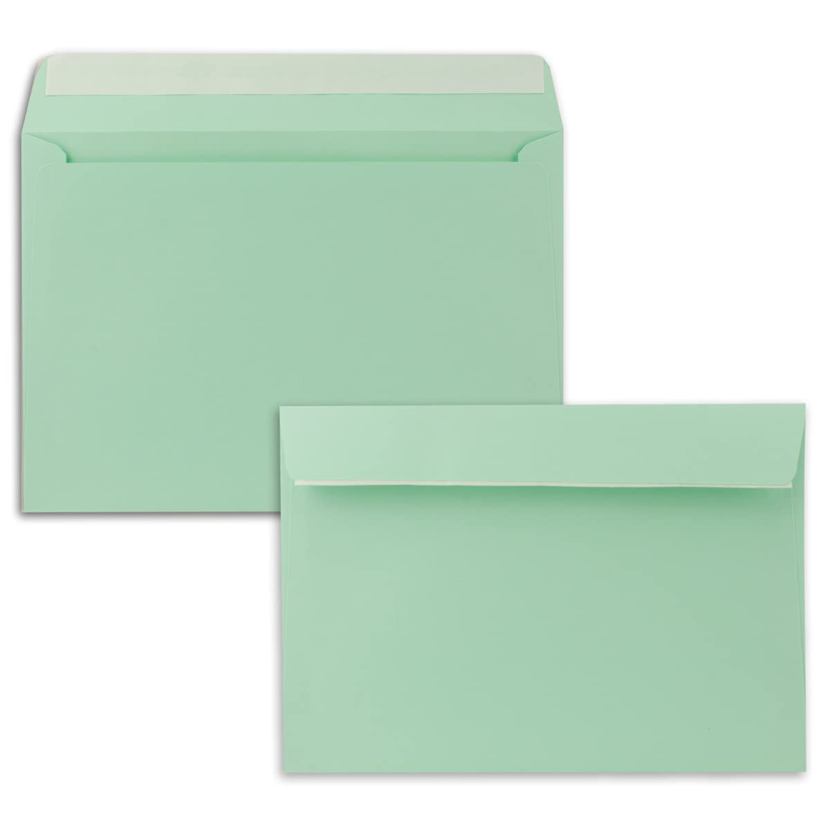 Sobres DIN C5, 25 unidades, color verde menta (16,2 x 22,9 cm, cierre autoadhesivo, elegantes sobres para grandes invitaciones y tarjetas para cumpleaños o bodas