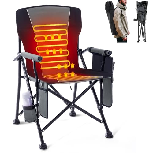 Homcosan Heated Camping Chair - Outdoor Folding Chair with 3...