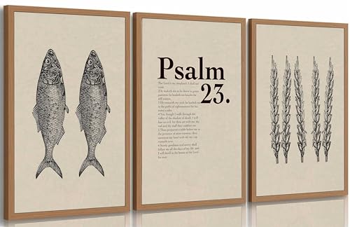 3 Pcs Jesus Feeds The 5000 Canvas Wall Art Christian Bible Verses Miracle Of The Five Loaves And Two Fish Faith Painting Picture Wall Decor Poster Printing Artwork for Church Living Room Unframed