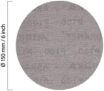 Mirka Abrasives 5424105080 150 mm 80 Grit Abranet Abrasive Discs - Cream (50-Piece)
