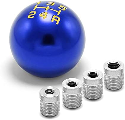 Amazing AUTO (Blue Round Racing JDM Type-R Style 5 Speed Manual Gear Shift Knobs Fit Compatible with Mazda Tacoma STi Nismo 2004 Honda Accord Subaru WRX Toyota TRD