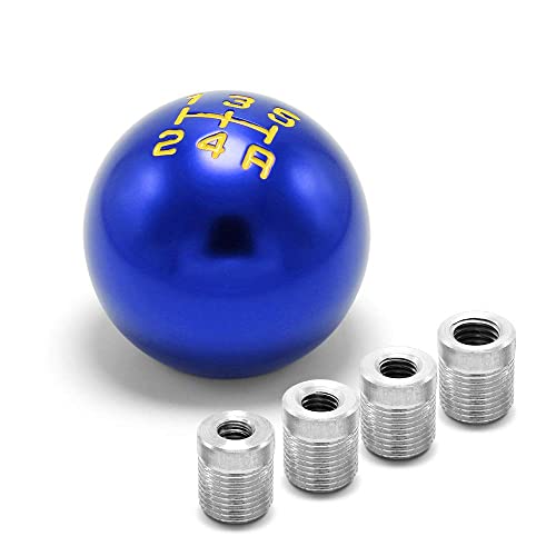 Amazing Auto (Blue Round Racing Jdm Type-R Style 5 Speed Manual Gear Shift Knobs Fit Compatible With Mazda Tacoma Sti Nismo 2004 Honda Accord Subaru Wrx Toyota Trd #TOP3