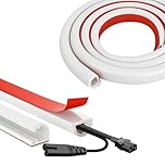 3m Cable Trunking Self Adhesive, Trunking for Electric Cables, Flexible Wire Hider for Walls, Cable Cover for Electric Cables, Trunking for Hiding Single TV Wires, White