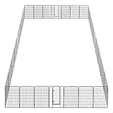 Yescom Heavy Duty Pet Playpen 32 Pieces 32'x48' Extra Large Dog Pen Exercise Metal Fence Panel Crate...