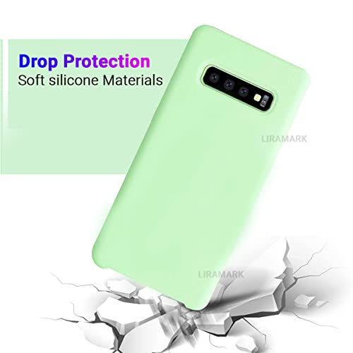 Image of LIRAMARK Liquid Silicone Soft Back Cover Case for Samsung Galaxy S10 Plus / S10+ (Mint Green)