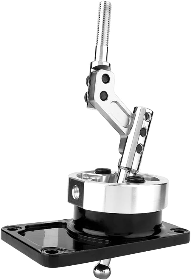 Short Shifter, Short CNC Aluminum Alloy Car Throw Gear Shifter Lever for T5 (Silver)