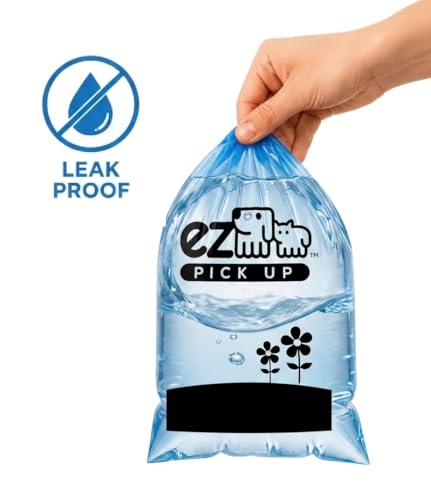 Image of EZ Pick Up 1000 Count Dog Waste Poop Bags, Unscented Single Roll, Heavy Duty, Improved Thickness (Blue - 1000ct)