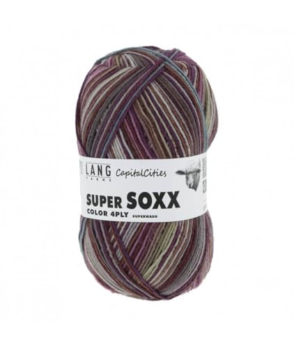 Lang Yarns - Super Soxx Color 4 fois 0341 violet bleu 100 g