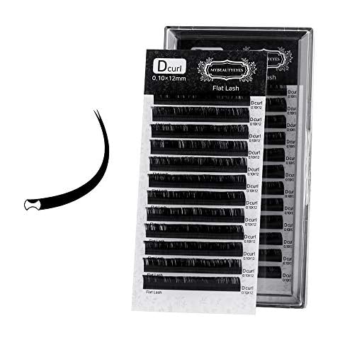 Eyelash Extension Flat Lash / Individual Eyelash Extension Supplies Salon Use / D Curl / Thickness 0.10mm~0.15mm Length 8-15mm Mixed Tray (0.20mm, MIX) Cover