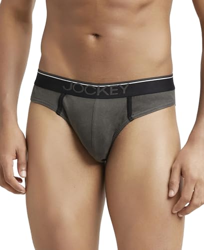 Image of Jockey 8044 Men's Super Combed Cotton Rib Solid Brief with Ultrasoft Waistband