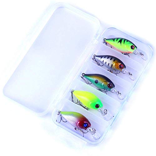 Ogquaton 5 Pcs/lot Leurre De Pêche Kit en Plastique Artificielle Crankbait Wobbler Appât De Pêche Tackle Set De Haute Qualité - Image 4