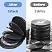 Black 20 Capacity CD/DVD Case Holder Organizer, Portable CD Storage Bag, Round Small CD Case Wallet for Car, Home,Travel