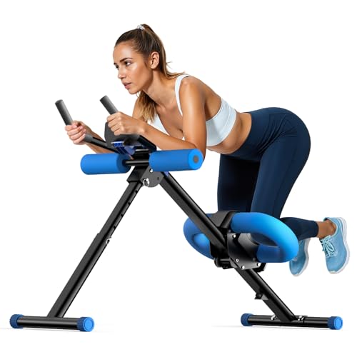 OWLSKY Ab Machine, Adjustable Ab Trainer Machine for Abs Workout at Home Gym, Foldable, Knee...