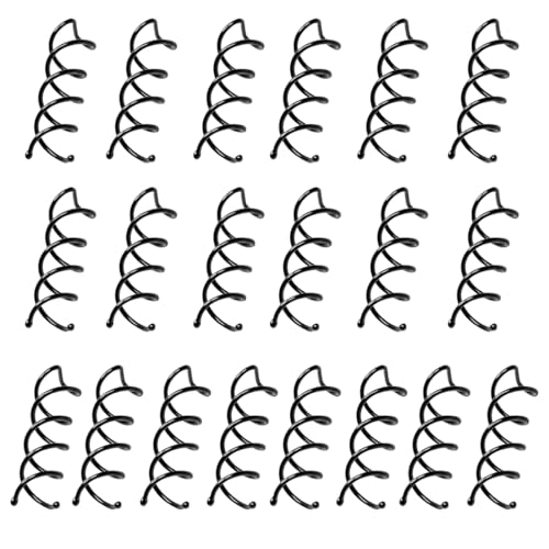 MUNZE Spirale Forcina Rotonda, Fermagli Per Capelli A Spi rale, Clip Perno, 20 Pezzi Stick Per Cap elli Stile Fai Da Te (Nero), Adatti Per Diverse Acconciature.