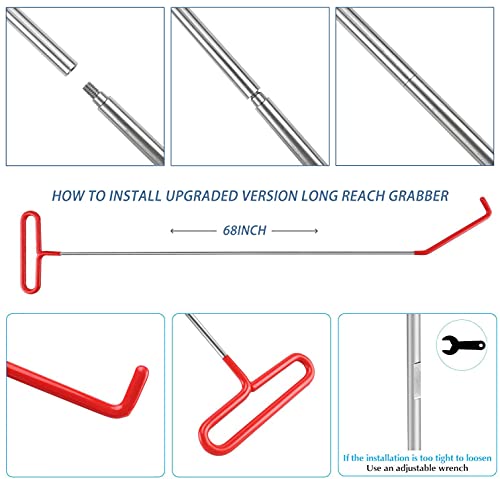 PEPEYYML Stainless Steel Assorted 5th Wheel Pin Puller, 68 inches Pull Hook J-Hook