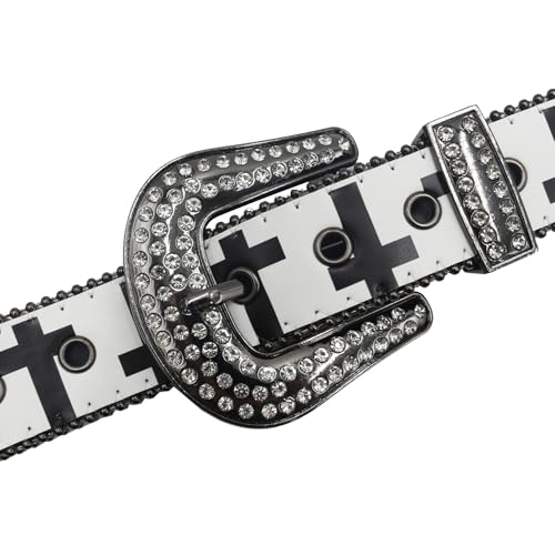 Diamond Belt Women Therian Goth Streetwear 2000s Punk Y2k Belts Vintage Grunge Emo Accessories2