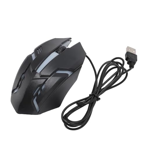 Vikye USB Wired Gaming Mouse, 1000 DPI 3 Keys Computer Mouse RGB Ergonomic Mouse 1.2 Meter Cable for Office PC Laptop
