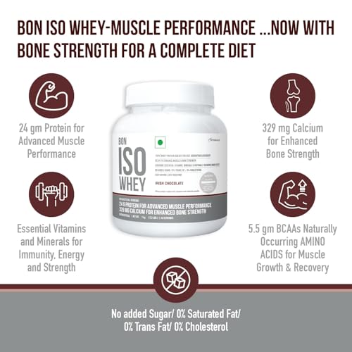 Image of 100% Protein Isolate | 1 kg, 33 Servings | Muscle Strength and Bone Health | Labdoor A+ Grade Certified | 24g Protein, 329 mg Calcium, 5.5g BCAA, Essential Vitamins, Minerals | For All Gender | Athletes, Sports, Fitness Enthusiasts