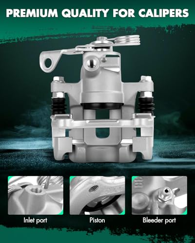 Image of SCITOO Rear Right Passenger Disc Brake Caliper with Bracket 19B2108 | Fit For Audi For A4 1998-2001,For A6 1998-2004,For Volkswagen For Passat 1998-2005, Direct-fit